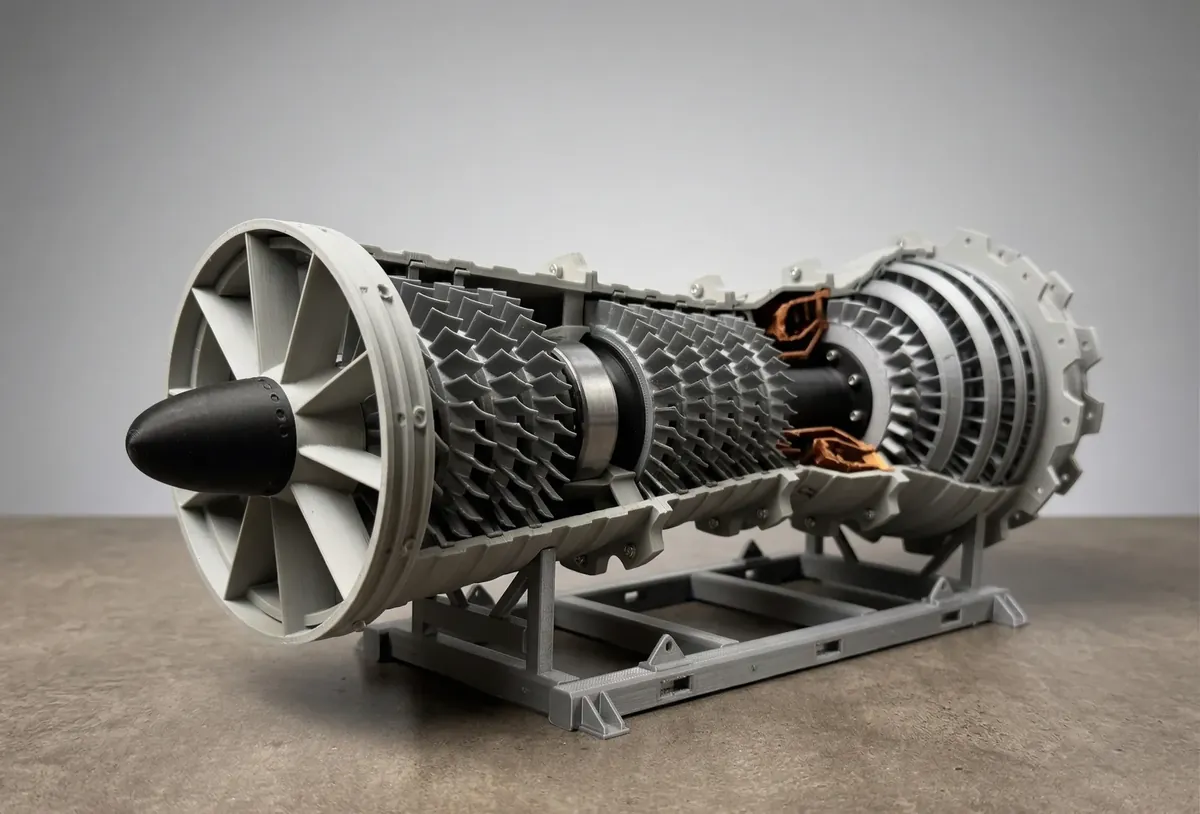 Turbina impresa en 3D